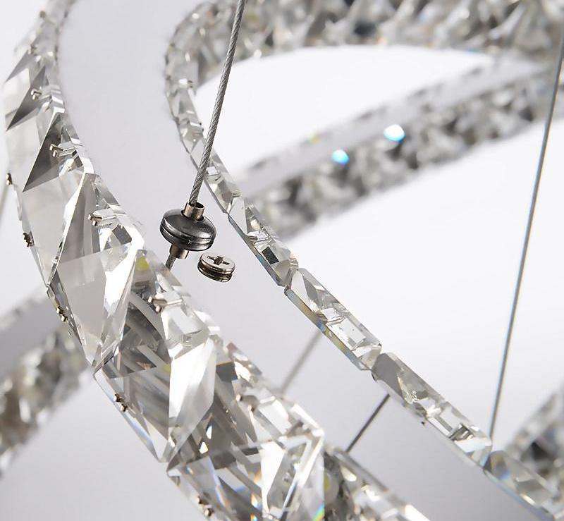 Runder Kristall-LED-Kronleuchter