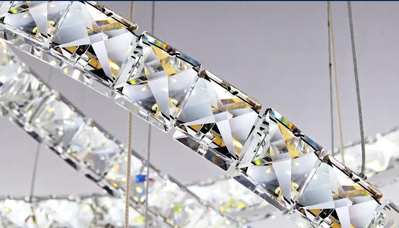 Runder Kristall-LED-Kronleuchter