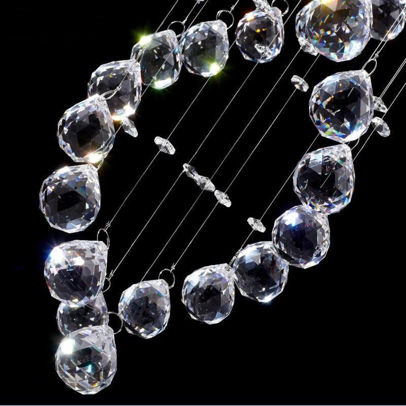 Moderner LED Doppelspirale-Kristallkronleuchter