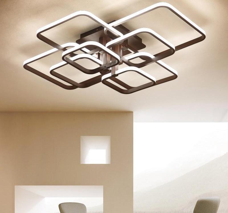 Geschichteter Quadratischer Moderner LED-Kronleuchter