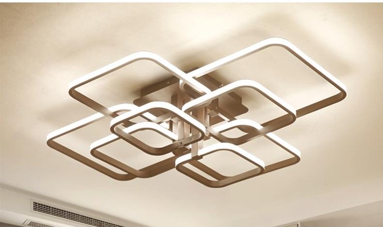 Geschichteter Quadratischer Moderner LED-Kronleuchter