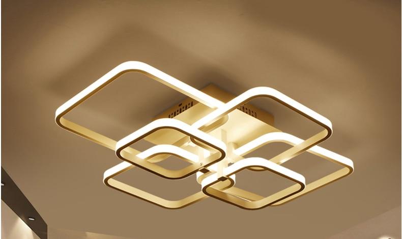 Geschichteter Quadratischer Moderner LED-Kronleuchter