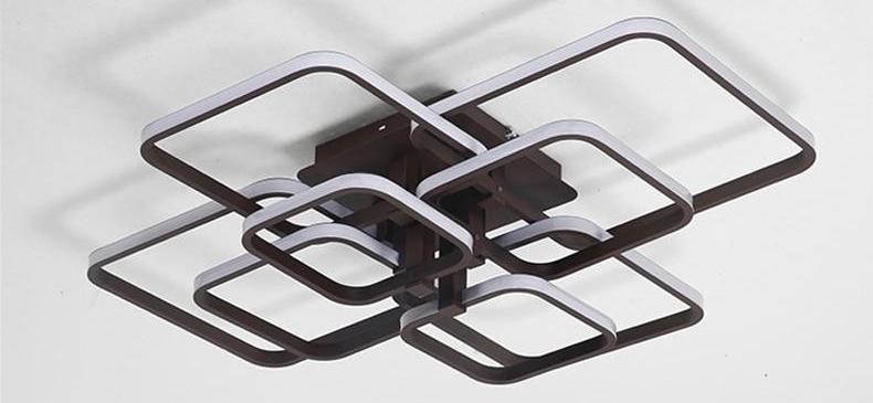 Geschichteter Quadratischer Moderner LED-Kronleuchter